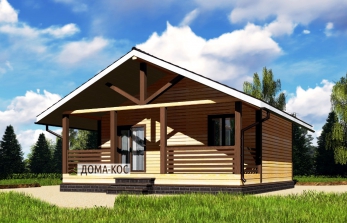 Проект из бруса  6х8 + терраса Колочь